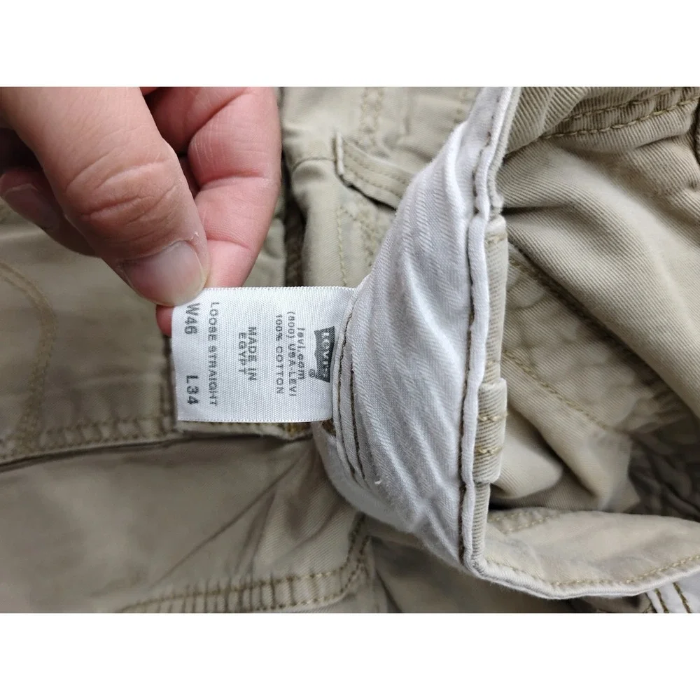 Levi's Cargo‎ Pants Loose Fit Utility Workwear Streetwear Y2K Mens 46x34